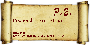 Podhorányi Edina névjegykártya